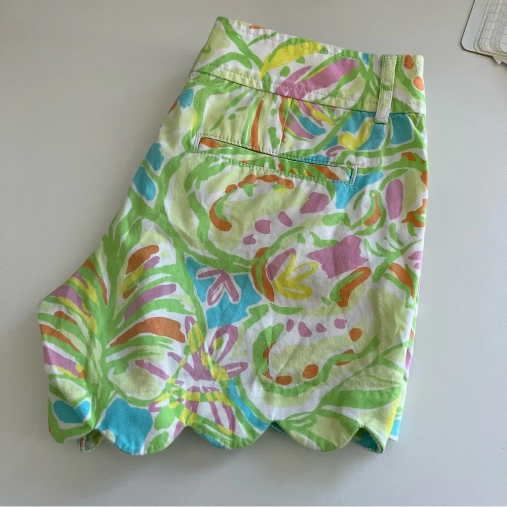 Lilly Pulitzer Women’s Elephant Ears Buttercup‎ Shorts 00 scalloped preppy